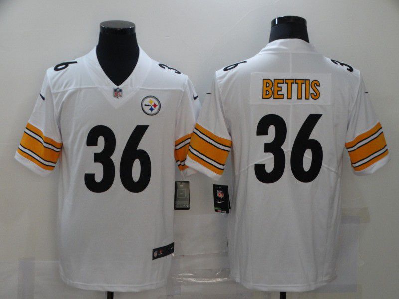 Men Pittsburgh Steelers #36 Bettis White Nike Limited Vapor Untouchable NFL Jerseys